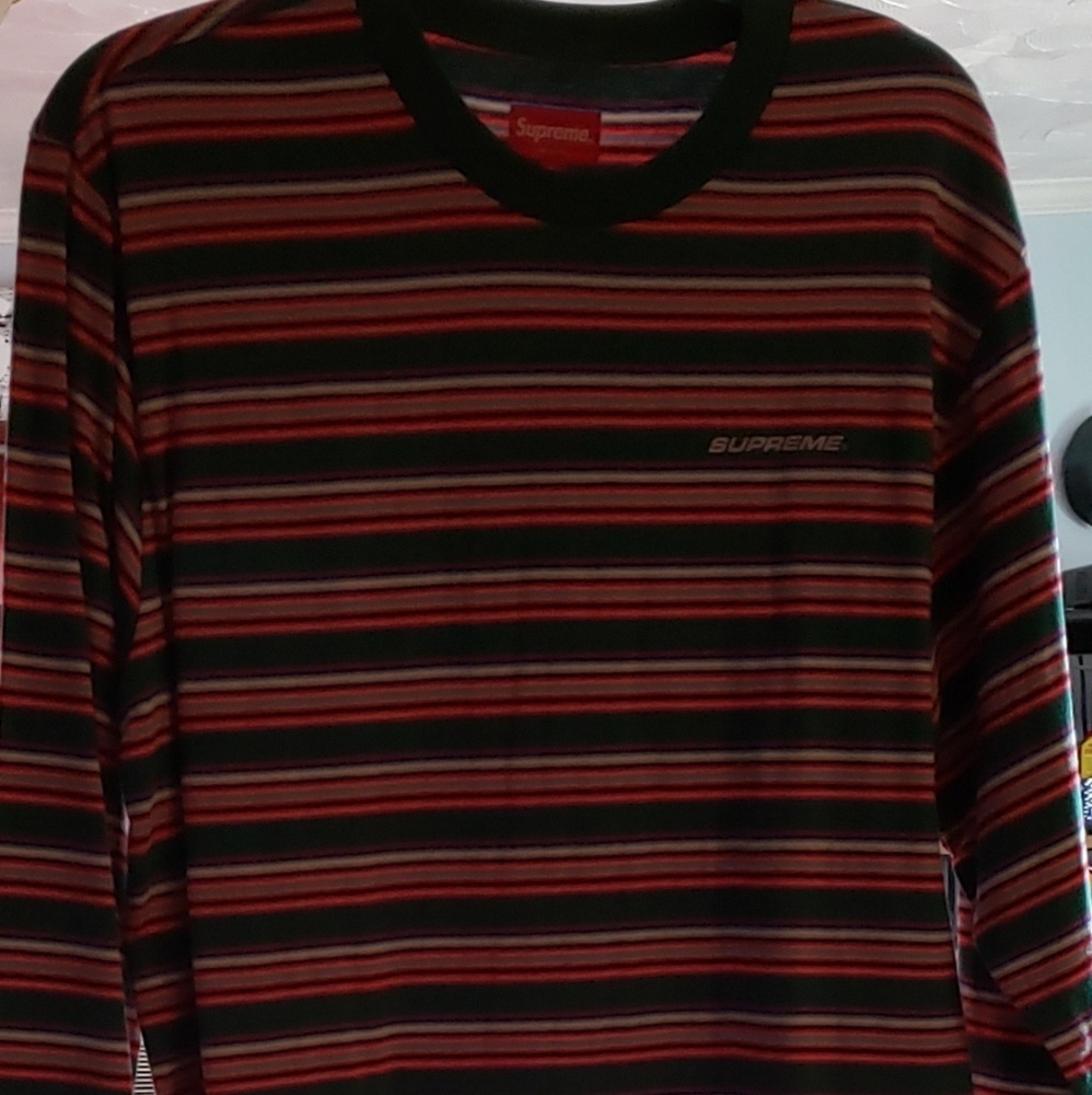 Supreme multicolor striped long sleeve shirt